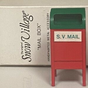 Department 56 Snow Village Accessories MAIL BOX #5198-5 in Original Box RETIRED